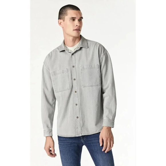 Mavi Men's Stefan Denim Jacket Shirt Stone Natural Dye Size XXL NWT - Picture 1 of 16